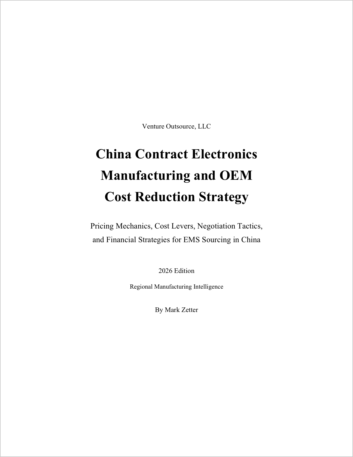 China Contract Electronics Manufacturing and OEM Cost Reduction Strategy
