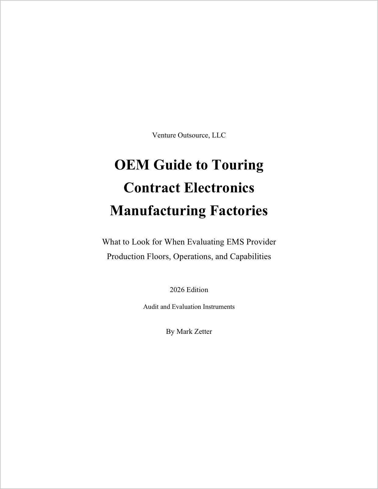 OEM Guide to Touring Contract Electronics Manufacturing Factories