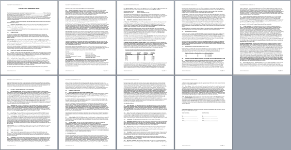 Sample Contract Service Level Agreement (SLA) for Electronics OEM Companies Sourcing EMS Manufacturing Services